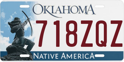 OK license plate 718ZQZ