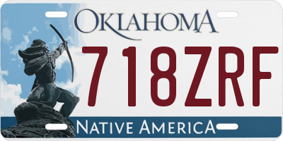 OK license plate 718ZRF