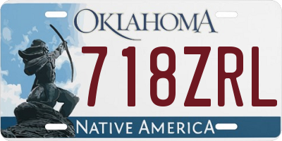 OK license plate 718ZRL