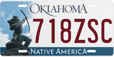 OK license plate 718ZSC