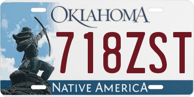 OK license plate 718ZST