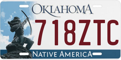 OK license plate 718ZTC