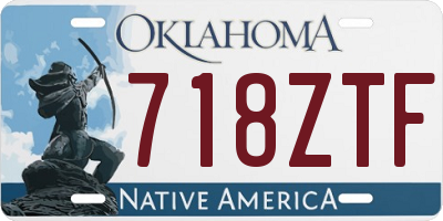 OK license plate 718ZTF