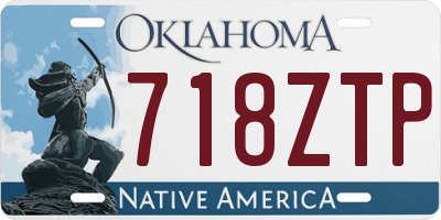 OK license plate 718ZTP