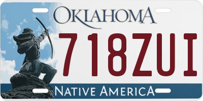 OK license plate 718ZUI