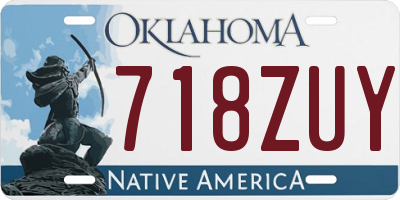 OK license plate 718ZUY