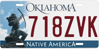 OK license plate 718ZVK