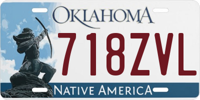 OK license plate 718ZVL