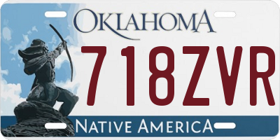 OK license plate 718ZVR