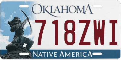 OK license plate 718ZWI