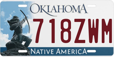 OK license plate 718ZWM