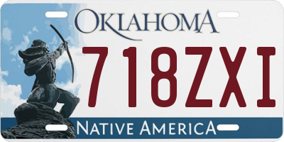 OK license plate 718ZXI