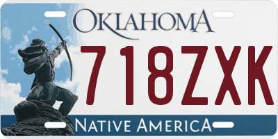 OK license plate 718ZXK