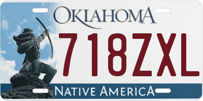 OK license plate 718ZXL