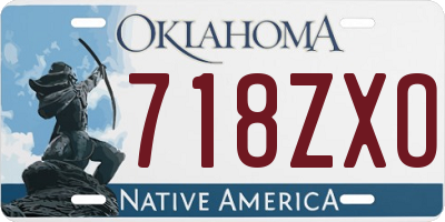 OK license plate 718ZXO