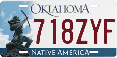 OK license plate 718ZYF
