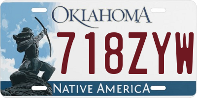 OK license plate 718ZYW