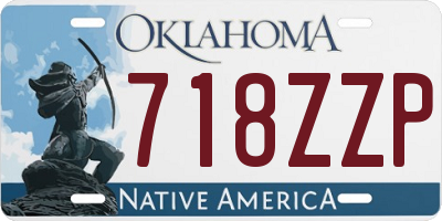 OK license plate 718ZZP