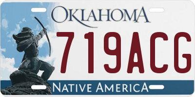 OK license plate 719ACG