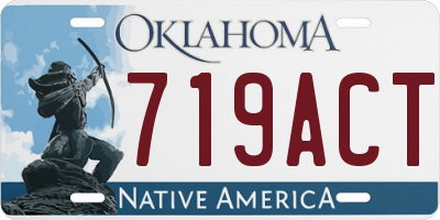 OK license plate 719ACT
