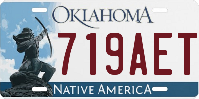 OK license plate 719AET