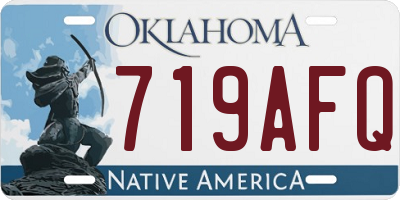 OK license plate 719AFQ