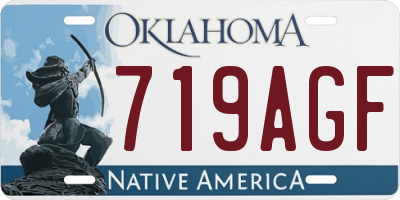 OK license plate 719AGF