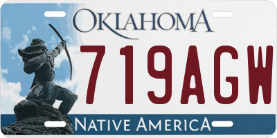 OK license plate 719AGW