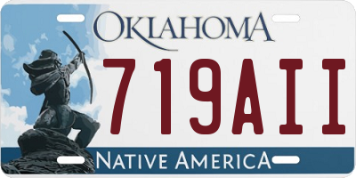 OK license plate 719AII