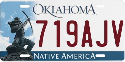 OK license plate 719AJV