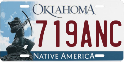 OK license plate 719ANC