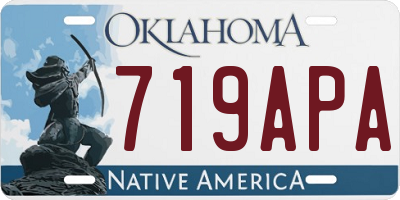 OK license plate 719APA