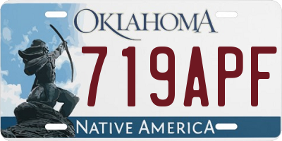 OK license plate 719APF