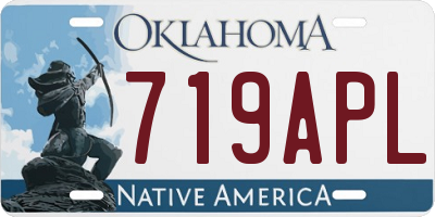 OK license plate 719APL