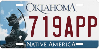 OK license plate 719APP