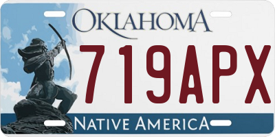 OK license plate 719APX