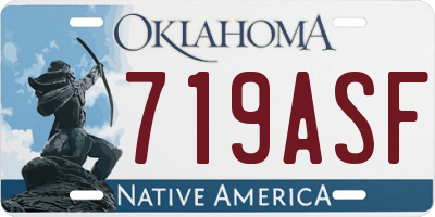 OK license plate 719ASF