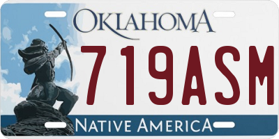 OK license plate 719ASM