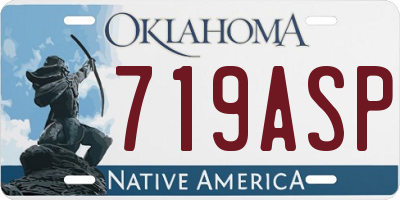 OK license plate 719ASP