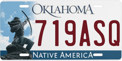 OK license plate 719ASQ