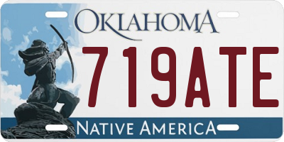 OK license plate 719ATE