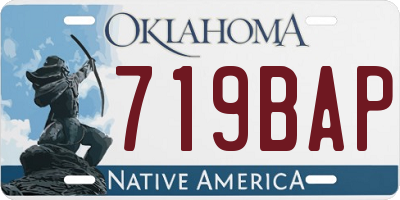OK license plate 719BAP