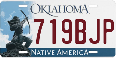 OK license plate 719BJP