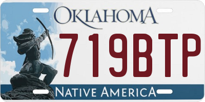 OK license plate 719BTP