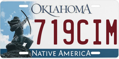 OK license plate 719CIM