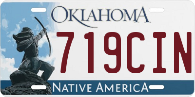 OK license plate 719CIN