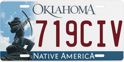 OK license plate 719CIV