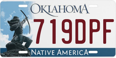 OK license plate 719DPF