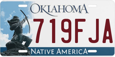 OK license plate 719FJA