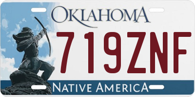 OK license plate 719ZNF
